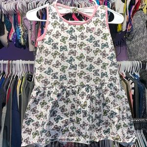 Limited too kids size 10 top dress white and pink great shape open upper back